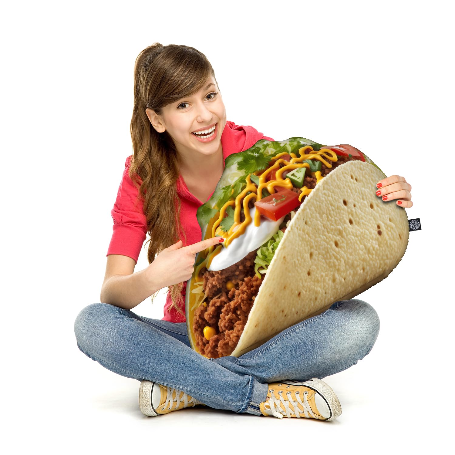 Oversized Classroom Taco Plush Pillow. 