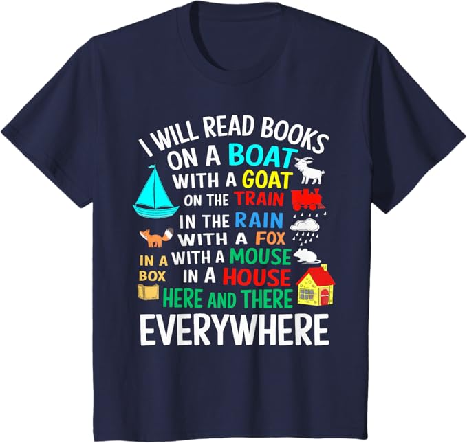 I Will Read Books On A Boat & Everywhere T-Shirt