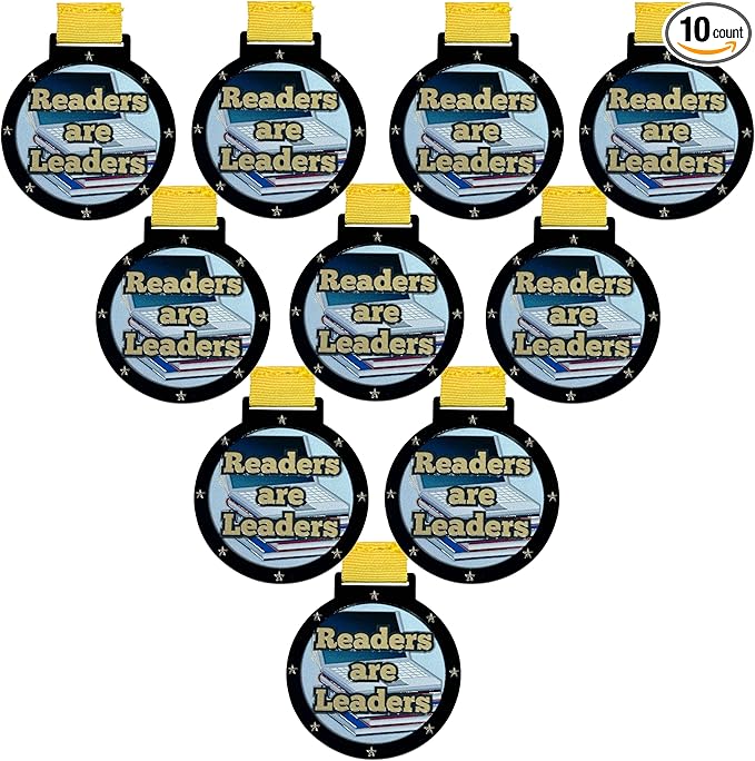  Readers are Leaders Award Medals with Attached Neck Ribbons Medal Trophies